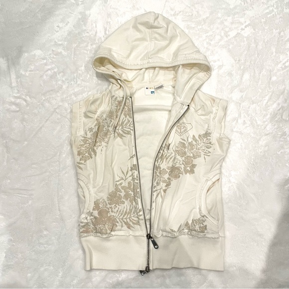 Roxy Size S Sleeveless Zip Up Jacket - Picture 2 of 6